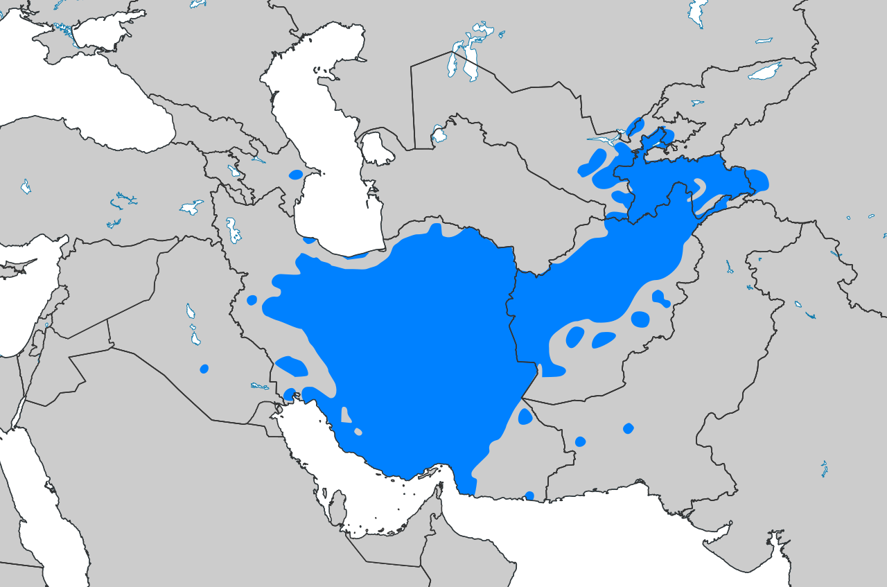Areas with Persian-speakers as mother tongue