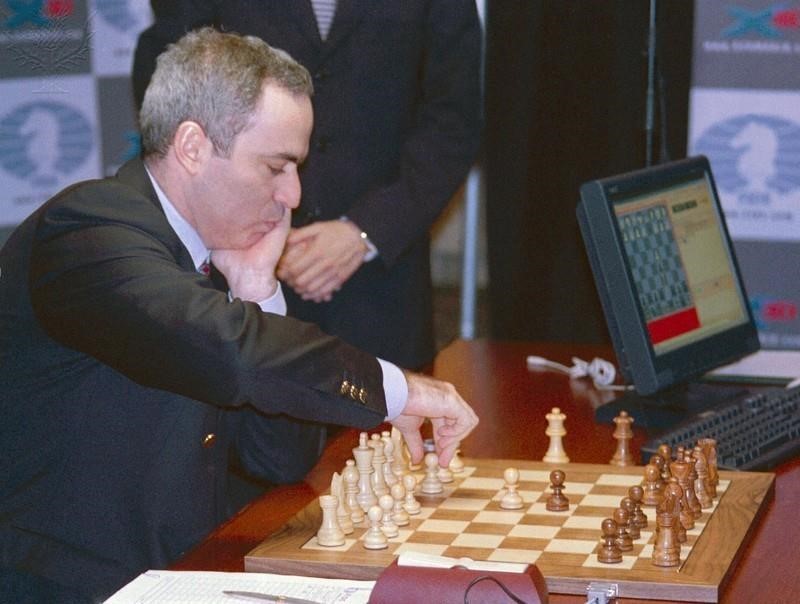 Former world champion Garry Kasparov playing against Deep Blue. CREDIT:Sovfoto / Universal Images Group Rights Managed / For Education Use Only