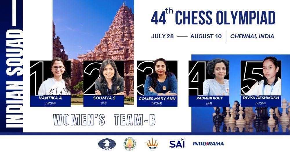 Team India B women's section; credits: AICF India